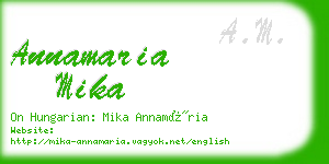 annamaria mika business card